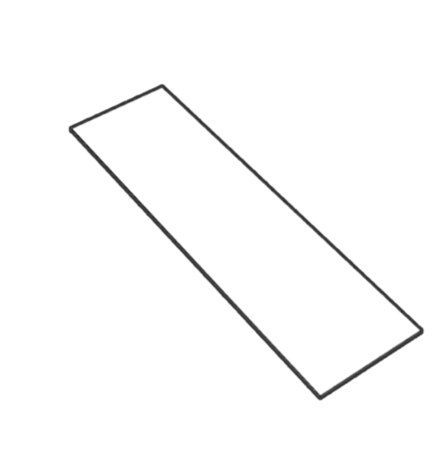 illustrated outline of skateboard grip tape